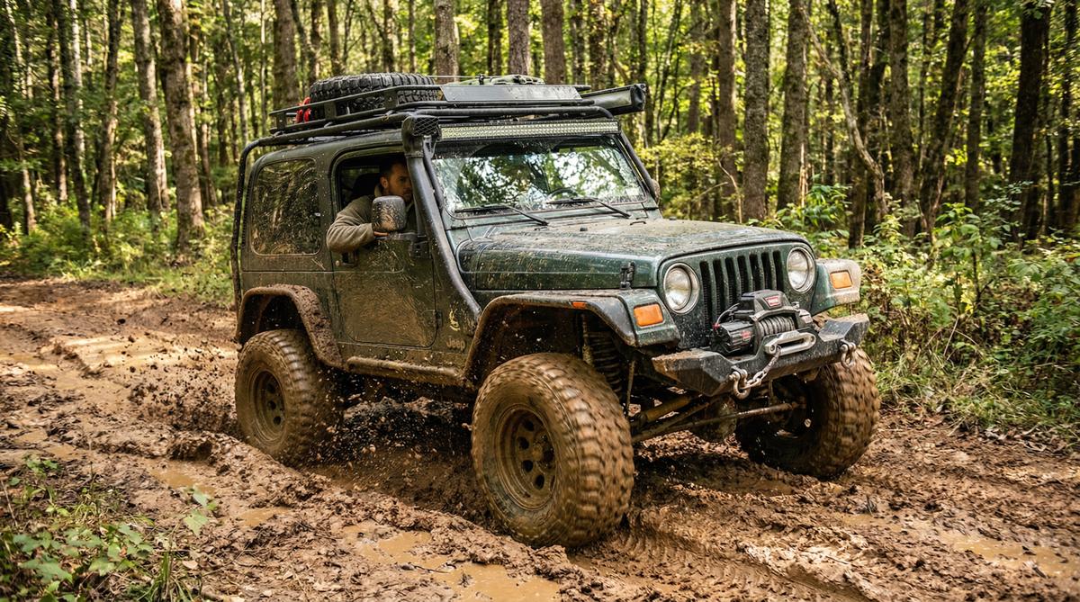 户外露出越野车视频